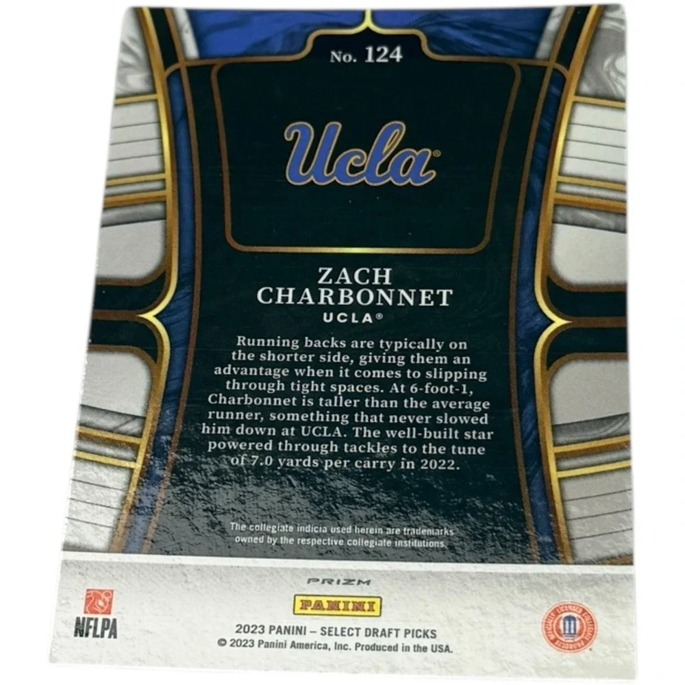 ZACH CHARBONNET RC PURPLE LASER NO.124 2023 SELECT DRAFT‎ PICKS
